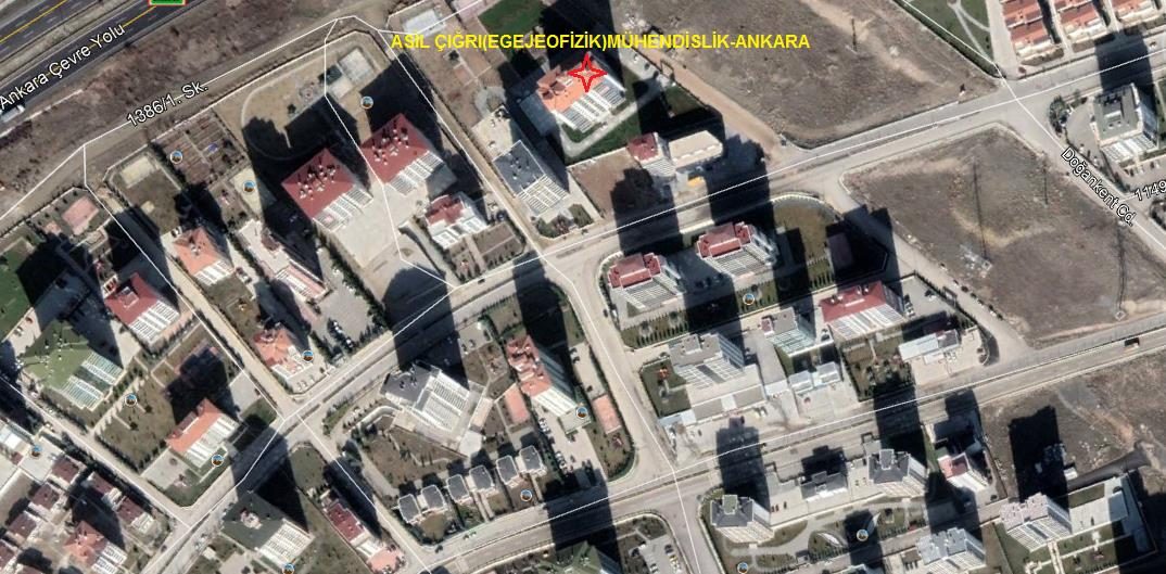 Uydu görüntüsü üzerinden proje lokasyonu